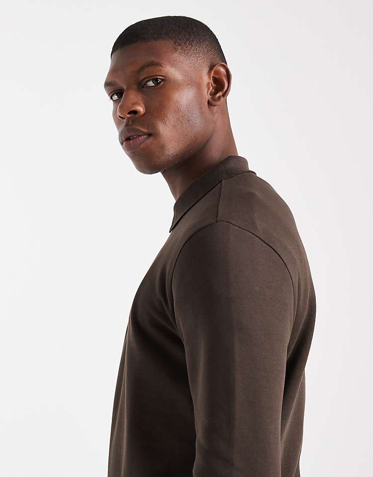 https://images.asos-media.com/products/new-look-1-4-zip-polo-sweatshirt-in-dark-brown/209526735-4?$n_750w$&wid=750&fit=constrain